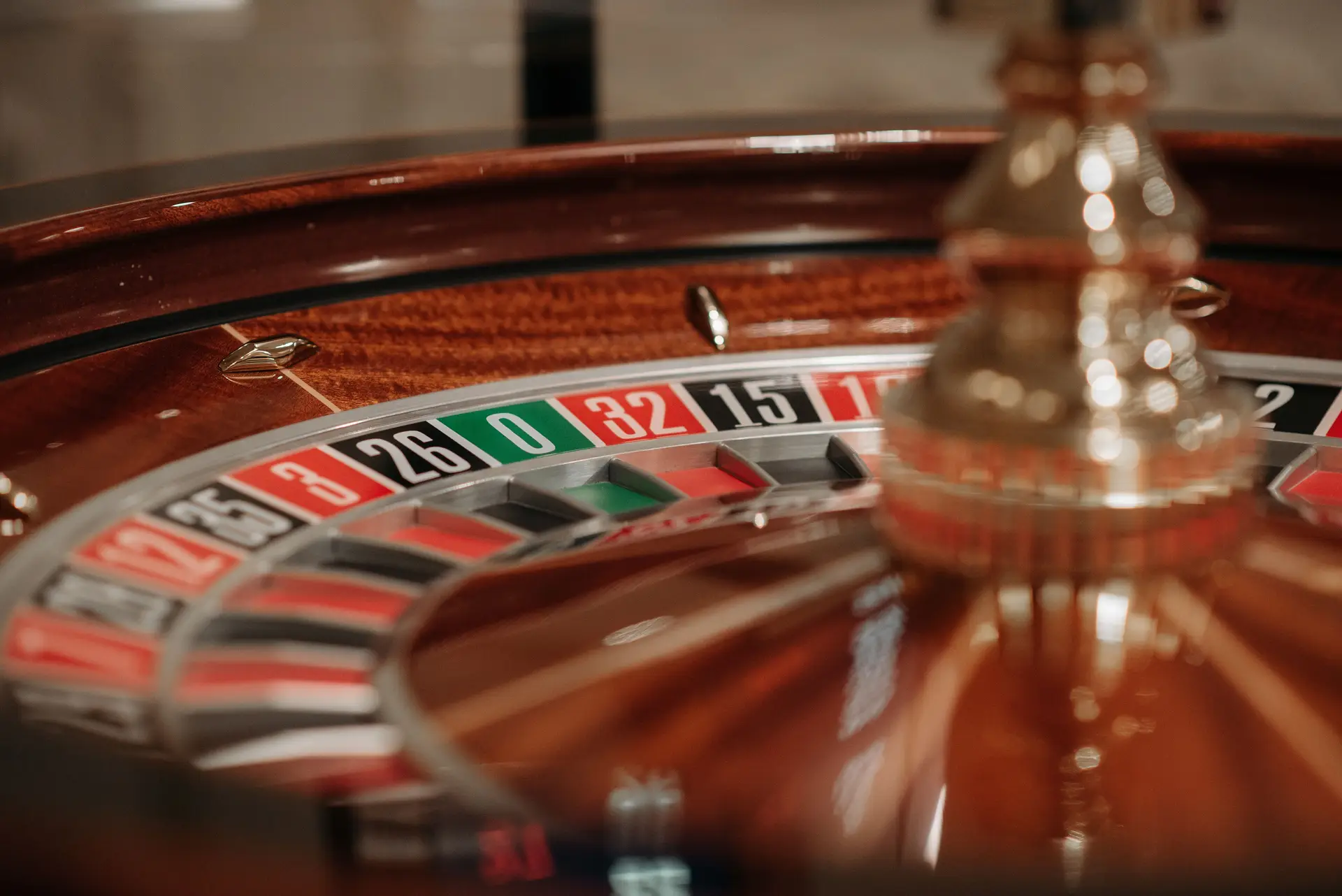Détail d'une roulette en mouvement